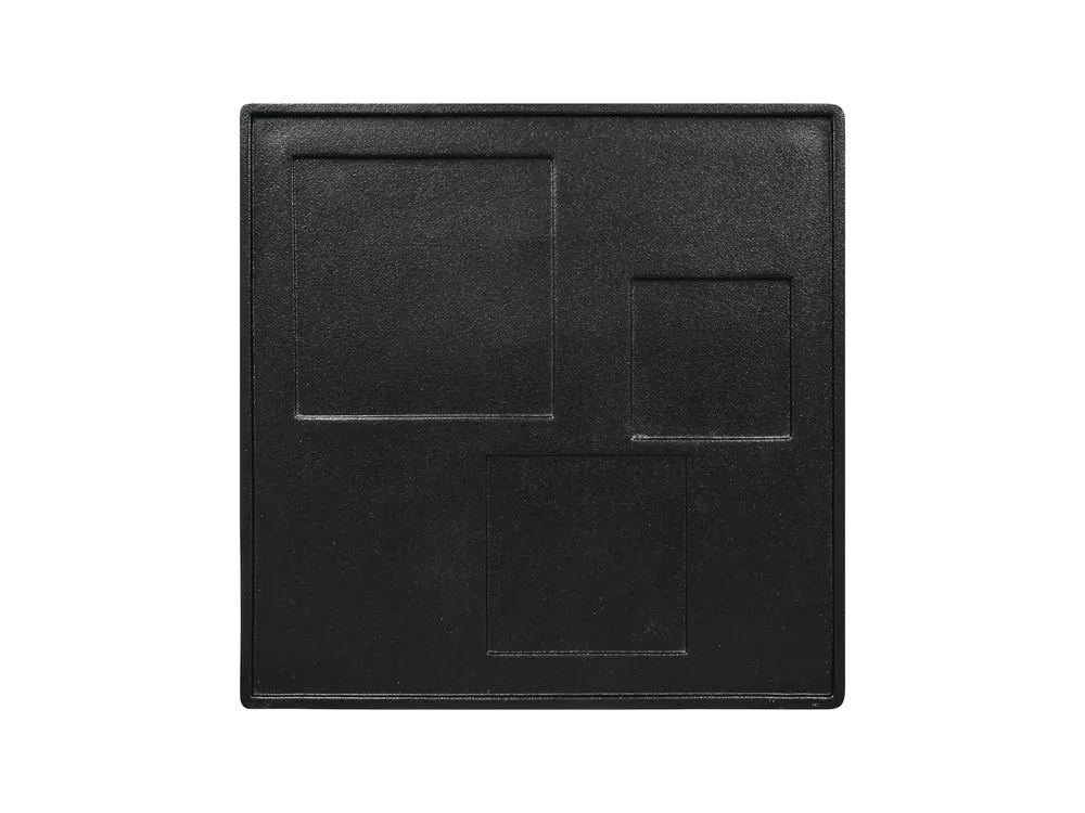 Platte quadratisch Unami 300 x 300 mm schwarz Nur Heute