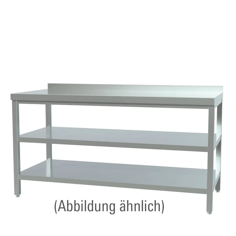 Arbeitstisch verschweißt mit 2 Böden mit 50 mm Aufkantung 800 x 700 x 850 mm Nur Für Kurze Zeit