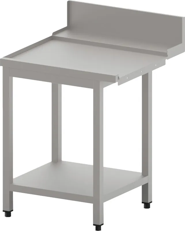 Schnäppchen Ablauftisch links mit Ablagebord und Spritzblech, 900 mm