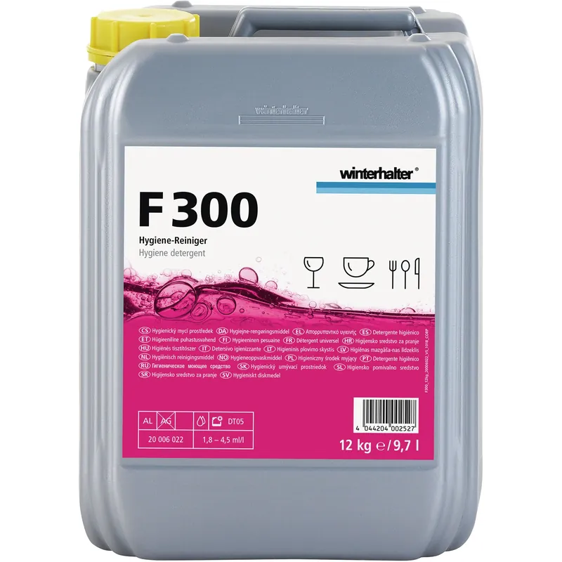 Neu Im Sortiment Hygiene-Bistroreiniger F 300 / 12,00 kg Kanister
