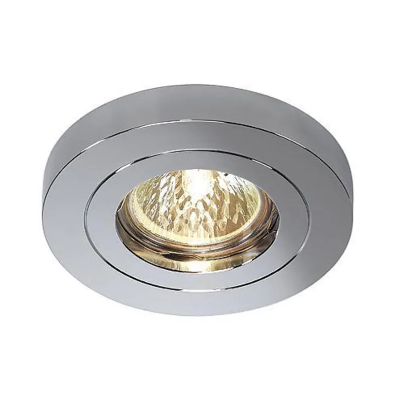 Markenprodukt Chrom Downlight, rund, G5,3, max.50W