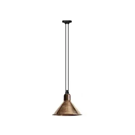 Heißes Angebot 322 L Pendelleuchte Conical Raw Copper - Lampe Gras