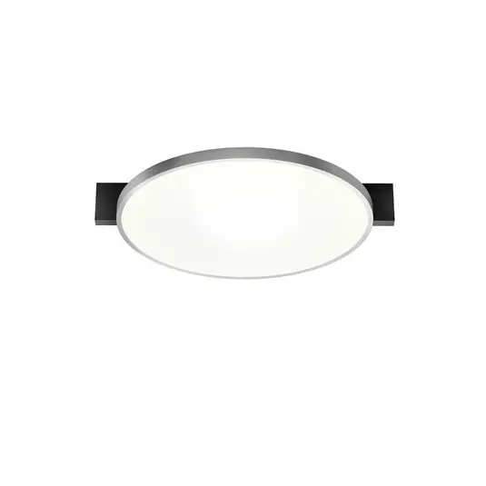 Mega-Angebot Inlay Round C2 Deckenlampe, silber/schwarz - Light-Point