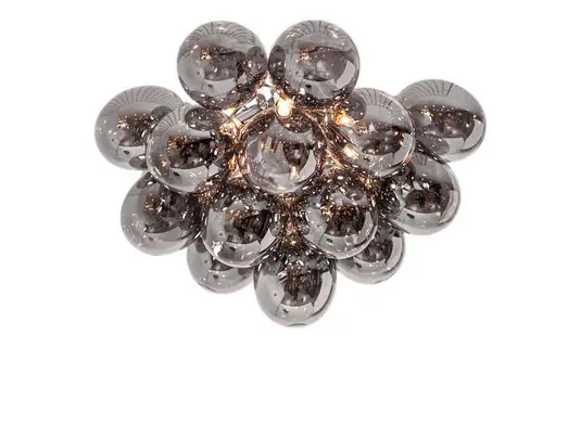 Heißes Angebot Gross Deckenleuchte, rauchgrau, Glas, Metall, Ø 50 cm, G9 - By Rydéns