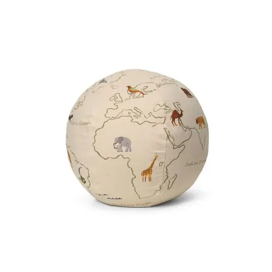 Echt The World Pouf Off-White - Ferm Living