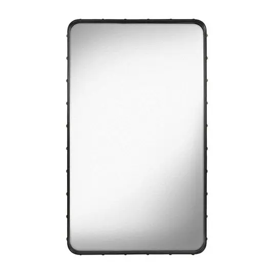 Must-Have Adnet Spiegel Rectangular 65X115 Black Leather - GUBI