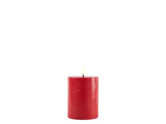 Online Kaufen Stumpenkerze LED 7,8x10,1 cm Rustic Red - Uyuni Lighting