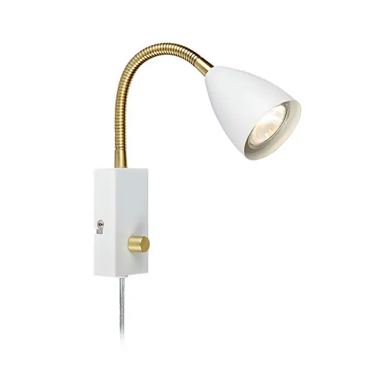 Ciro Flex Wandleuchte Weiß/Messing - Markslöjd Top-Preis
