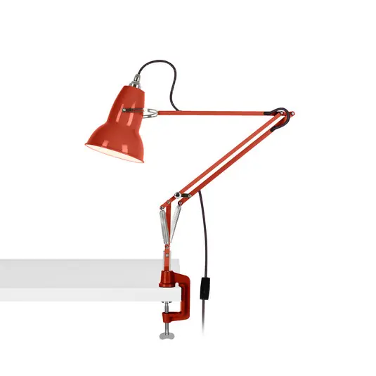 Neue Ware Original 1227 Tischlampe, rot, Fuß und Klemme - Anglepoise