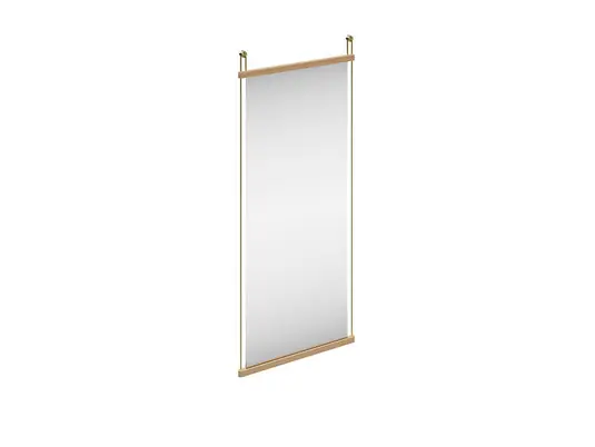 Suspended Spiegel Large Eiche/Satin Messing - Woud Markenware
