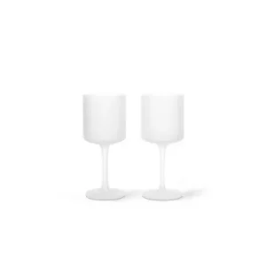 Beliebt Ripple Weiß Wine Glasses Set of 2 Frosted - Ferm Living