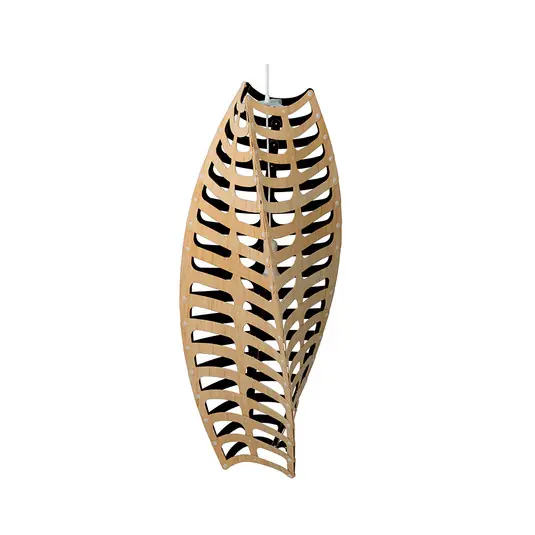 Echt Toru Pendelleuchte Large 1 Seite Schwarz - David Trubridge