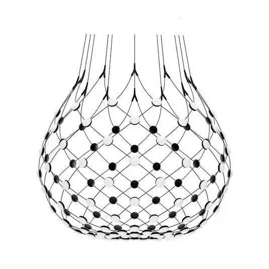 Neue Kollektion Mesh Pendellampe, Ø 100 cm, Wireless Kit Black - Luceplan