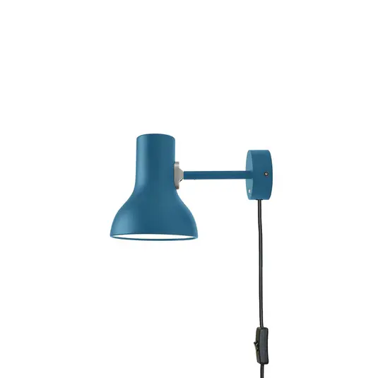 Heißes Angebot Type 75 Mini Wandlampe mit Stecker, blau - Anglepoise