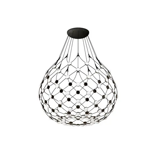 Mesh Pendelleuchte Ø 80 cm 1 m schwarz - Luceplan Neu
