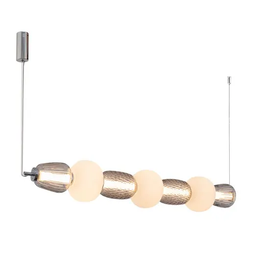 Bestpreis Pearl 7 Pendelleuchte Grey/Opal/Chrome - Loom Design