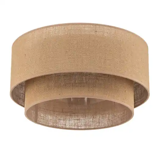 Boho Deckenleuchte, Ø 45 cm, jute/naturbraun - Euluna Highlight