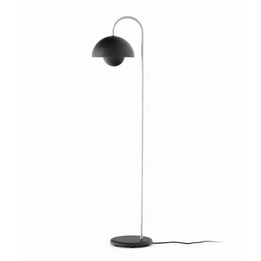 Flowerpot VP12 Stehleuchte, schwarz, Höhe 122cm - &TRADITION Sonderaktion
