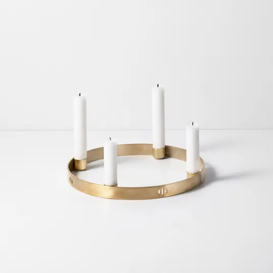Circle Kerzenhalter Small Brass - Ferm Living Top-Angebot