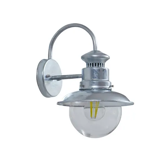 Celinor Außenwandleuchte, silber, Stahl, E27 - Lindby Neu