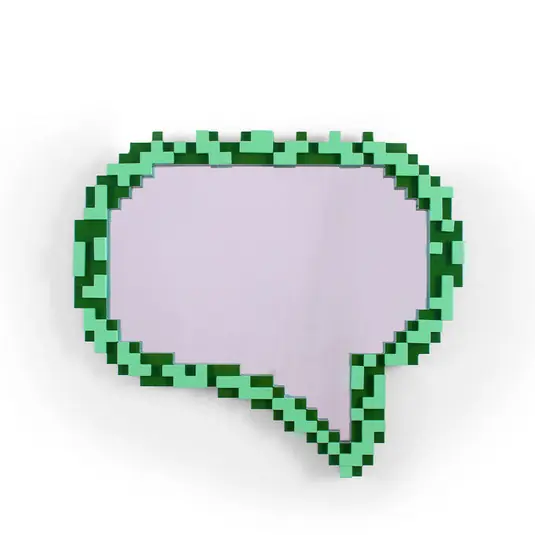 Preisknaller Message Pixel Spiegel Green - Seletti