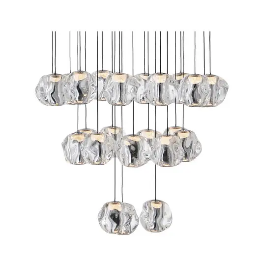 Ice Ball 24 Pendelleuchte Matt Black/Chrome - Loom Design Preisreduziert