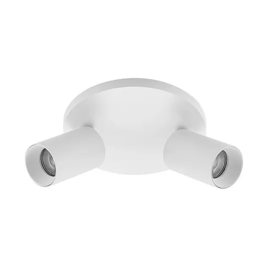 Aktuell Arcchio Strahler Brinja, weiß, rund, Ø 6 cm, 2-flg., GU10