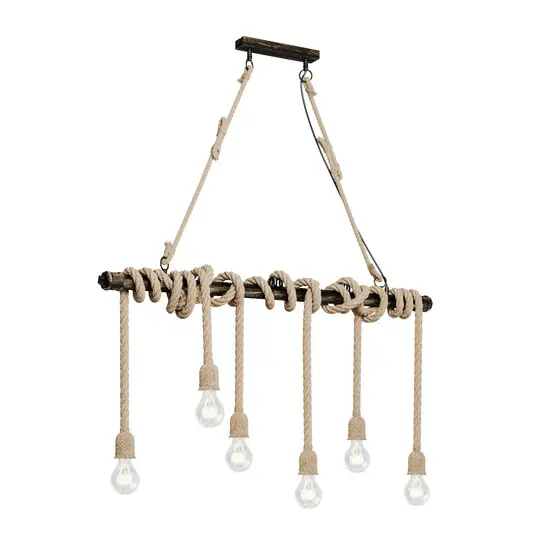 Online Kaufen Lindby Pendellampe Hajo, 100 cm, sechsflammig, Tauseil