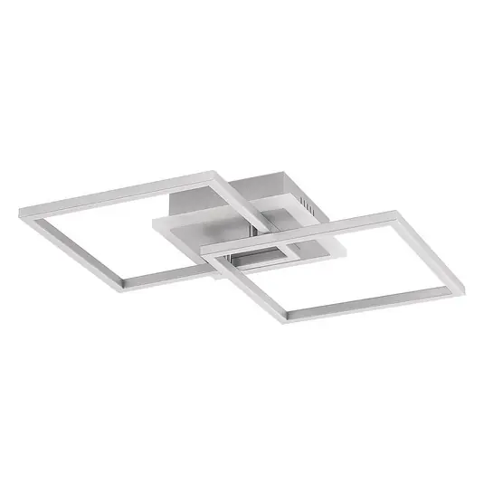 Schneller Versand Lindby LED-Deckenlampe Fjardo, eckig, silber, CCT, Remote