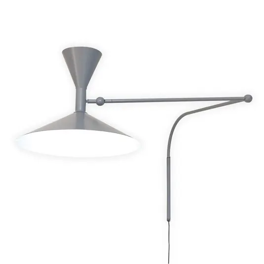 Neu Im Sortiment Lampe de Marseille Wandleuchte, grau matt - Nemo