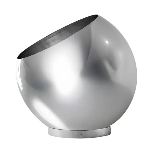 Blumentopf Globe, Ø 43 cm, silber, Edelstahl - AYTM Nur Heute
