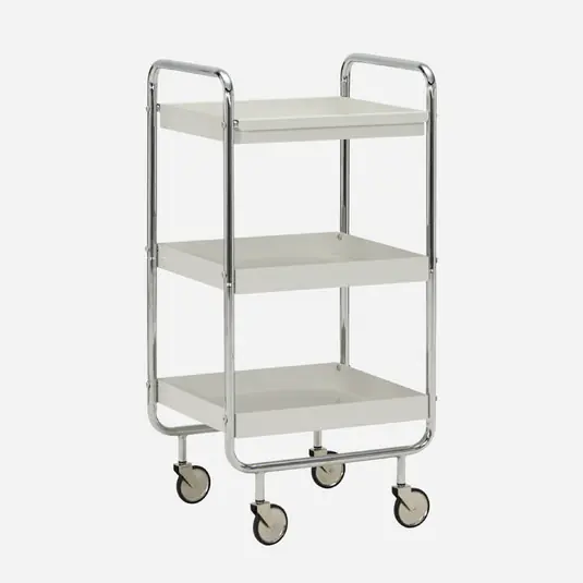 Aktuell HDRoll Trolley, weiß/chrom 85x42x38 cm Metall - House Doctor