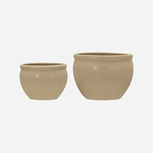 Online Kaufen HDVale Blumentopf, beige, Steingut, 2er-Set - House Doctor