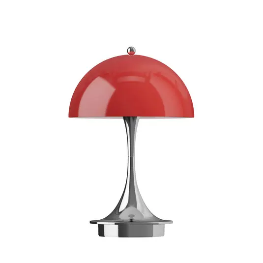 Begrenztes Angebot Panthella 160 Portable Original, opal-rot - Louis Poulsen