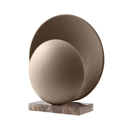 Aktuell ORBIT Tischlampe braun Höhe 32cm Marmorfuß - Globen Lighting