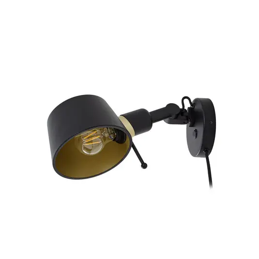 Top-Seller Silka Wandlampe, 14 cm, schwarz, flexibel, Stecker - Lucande