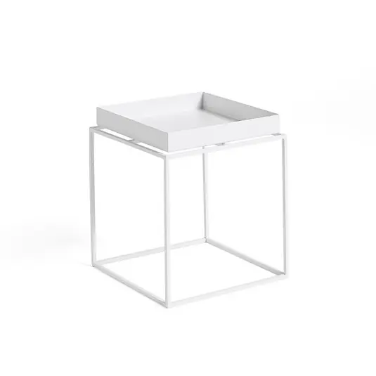 Sonderaktion Tray Beistelltisch, weiß, 30 x 30 cm, Stahl - HAY
