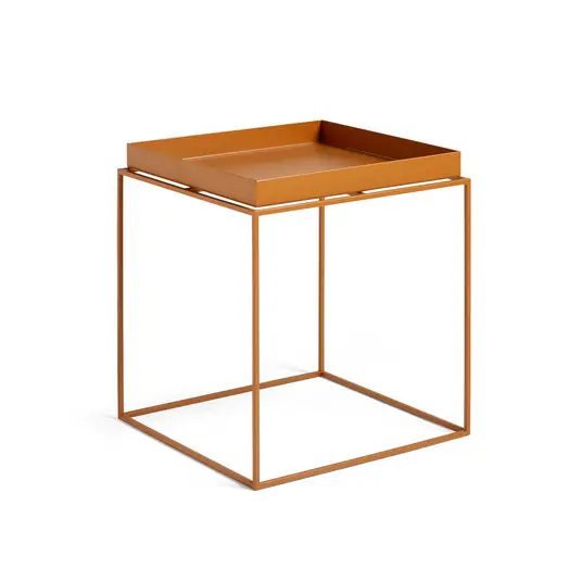 Neue Kollektion Tray Beistelltisch, hellbraun, Stahl, 40 x 40 cm - HAY