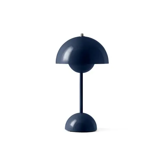 Billig Flowerpot VP9 LED-Akku-Tischlampe stahlblau IP44, &TRADITION