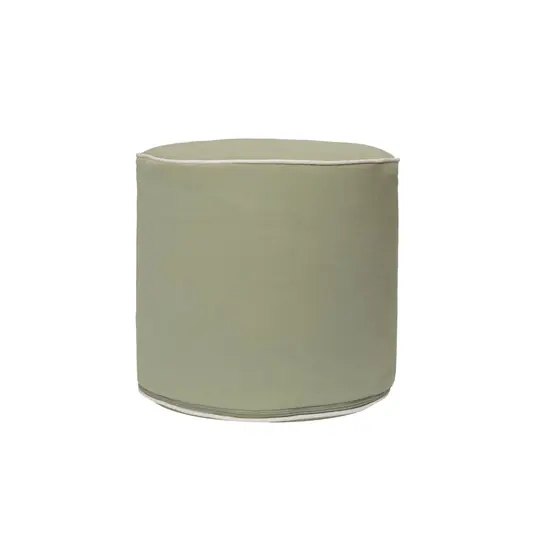 Billow Hocker, grün, Höhe 34 cm, Textilbezug - ferm LIVING Zertifiziert