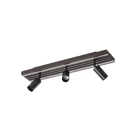 Highlight Tiron LED-Deckenstrahler, 3-flg., 70 cm, Eiche - Lucande