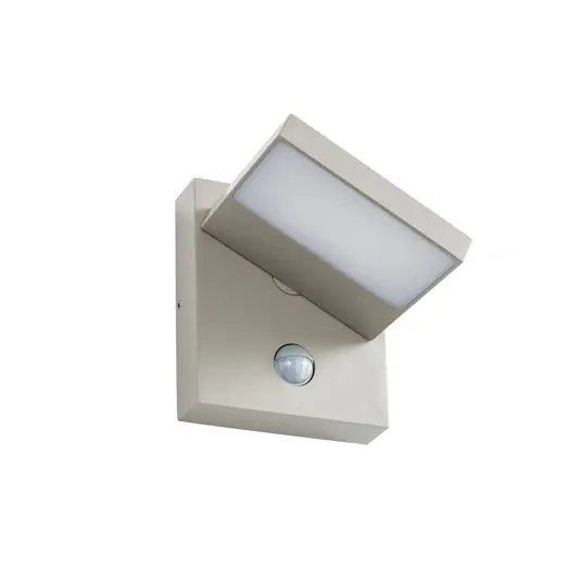 Angebot Silvan LED-Außenwandlampe, Sensor, IP54, steingrau - Lucande