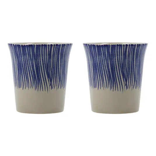Sonderangebot HDDiva Tasse, blau, Keramik, 9 cm, 2er-Set - House Doctor