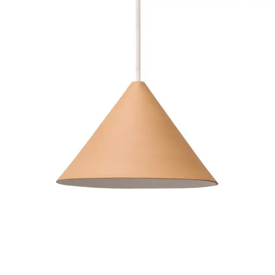 Ceramic Cone Hängelampe beige, Ø19cm, Porzellan, G9 - Moebe Kracherpreis