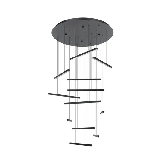 Lindoza LED-Hängelampe schwarz 44 cm 12-flg - Stars of Light Jetzt Bestellen