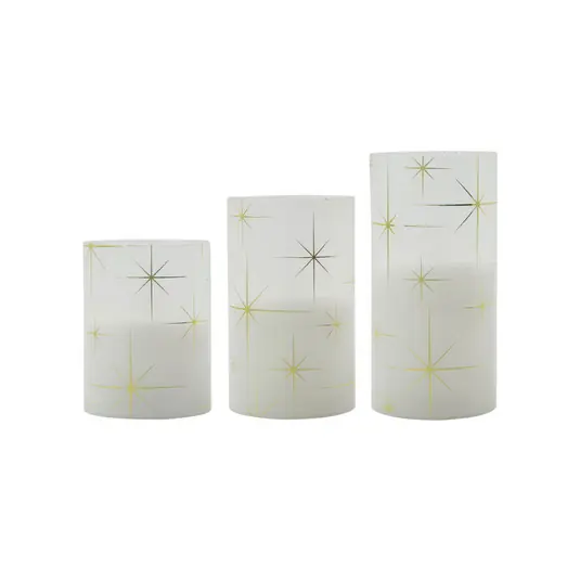 Beliebt Star LED-Kerze 3er-Set, 3 Höhen, Glas - House Doctor