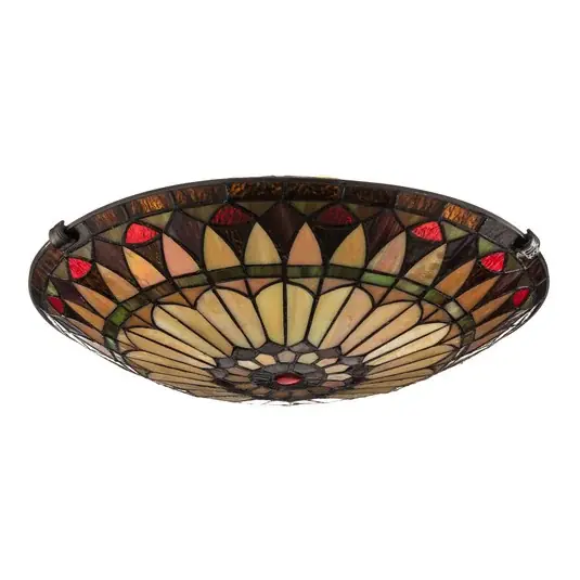 West End Deckenleuchte, bronze/bunt, Ø 42 cm, Glas - Elstead Direkt Vom Hersteller