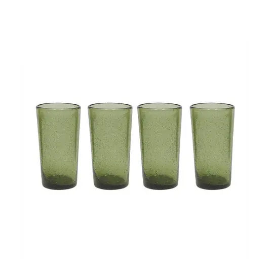 Kuki Highball Glas, grün, 4er-Set, 14cm - OYOY Living Design Finale Aktion