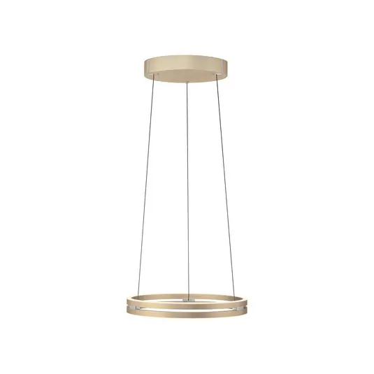 E-Loop LED-Hängelampe, ivory gold, Ø 50 cm, Alu, CCT - PURE Begrenztes Angebot