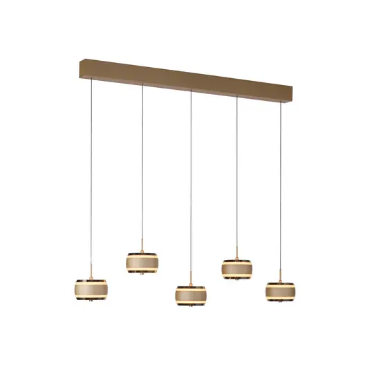 Falling Rings LED-Hängelampe, bronze, 101 cm, 5-fl. - PURE Online Kaufen